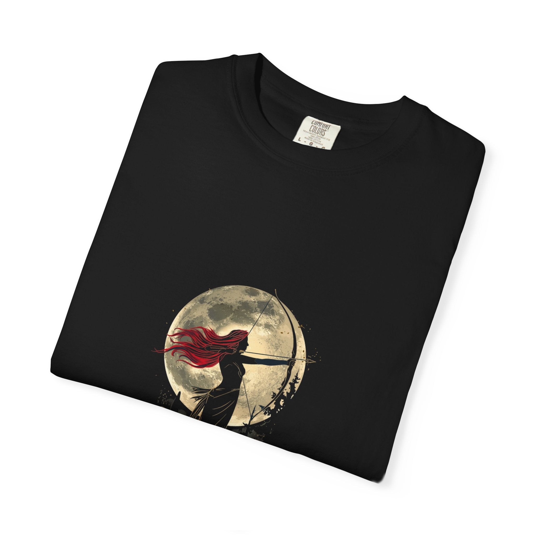 Artistic Unisex Garment-Dyed T-Shirt - 'Artemis' Design