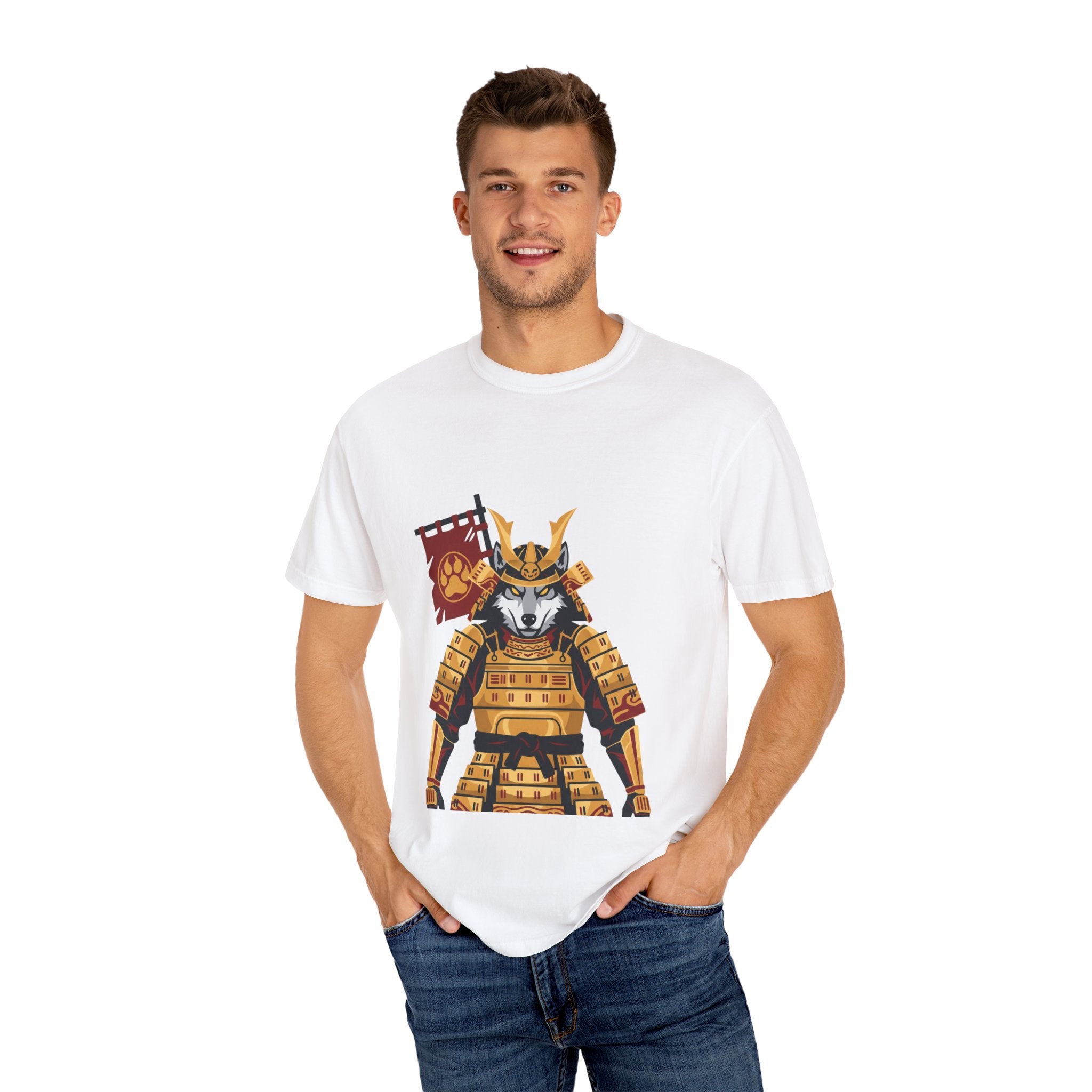 Samurai Wolf Graphic T-Shirt