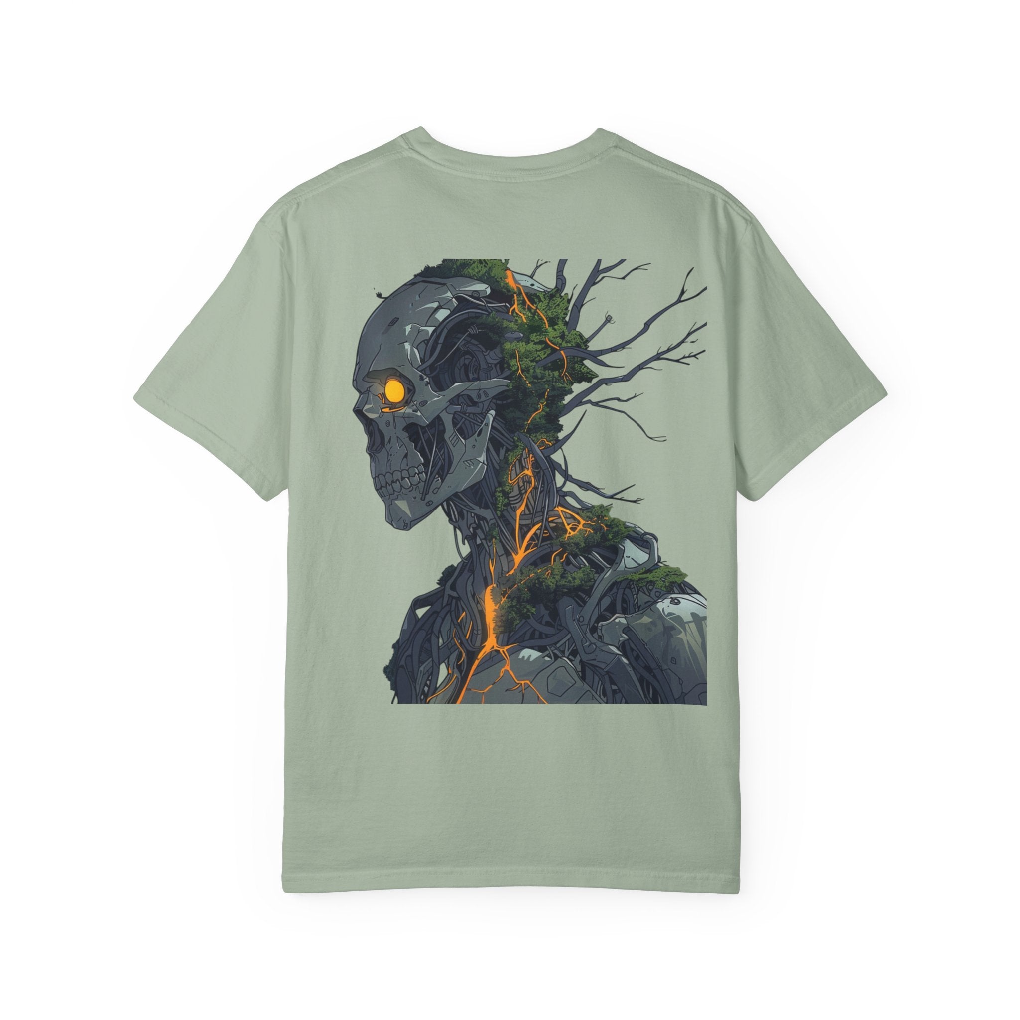 Cybernetic Nature Unisex T-Shirt - Unique Garment-Dyed Graphic Tee