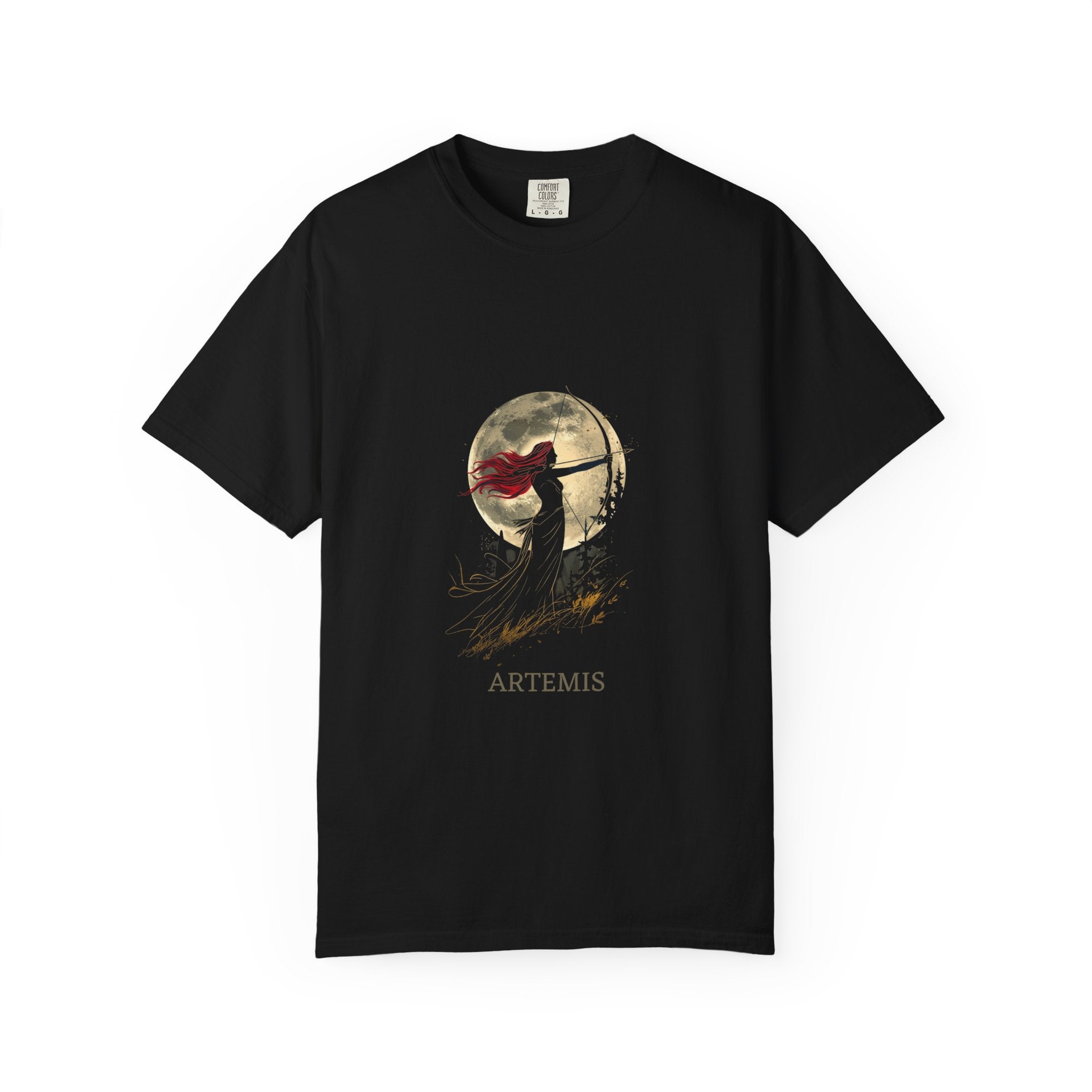 Artistic Unisex Garment-Dyed T-Shirt - 'Artemis' Design