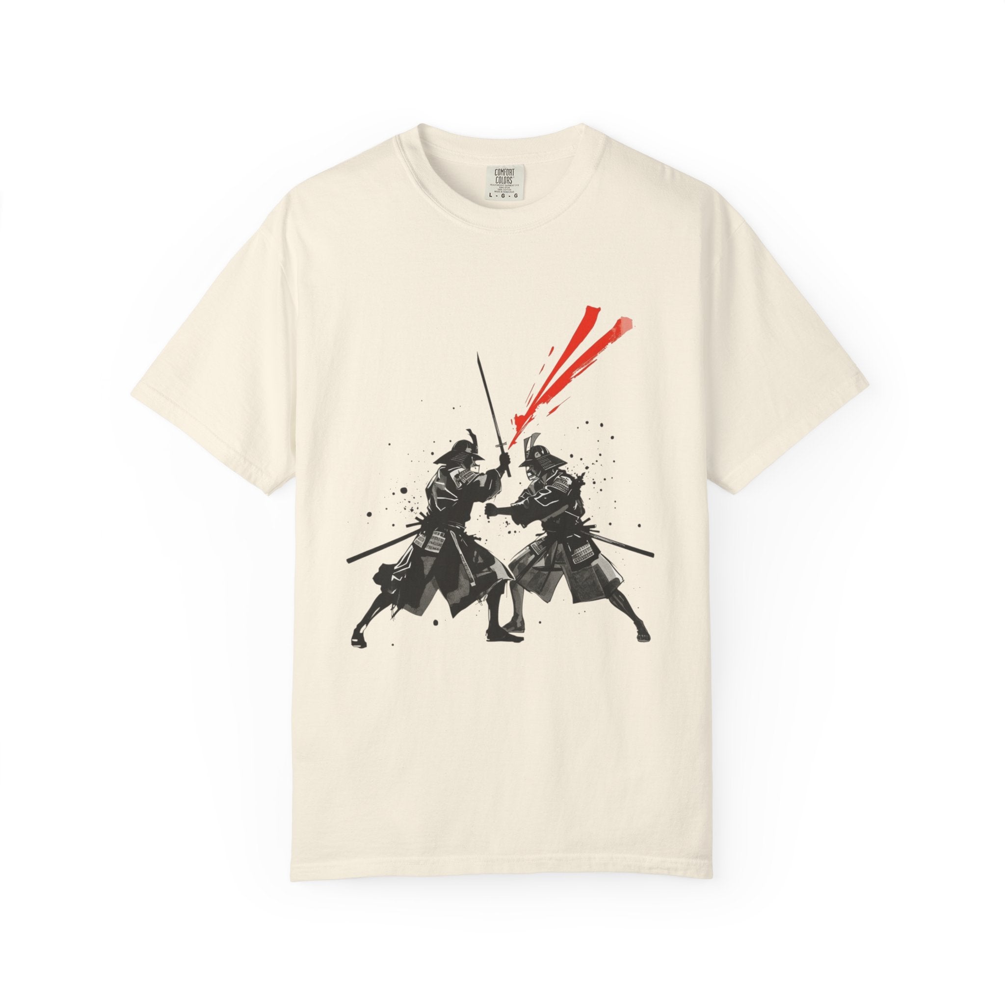 Samurai Duel Unisex T-Shirt - Garment-Dyed Graphic Tee