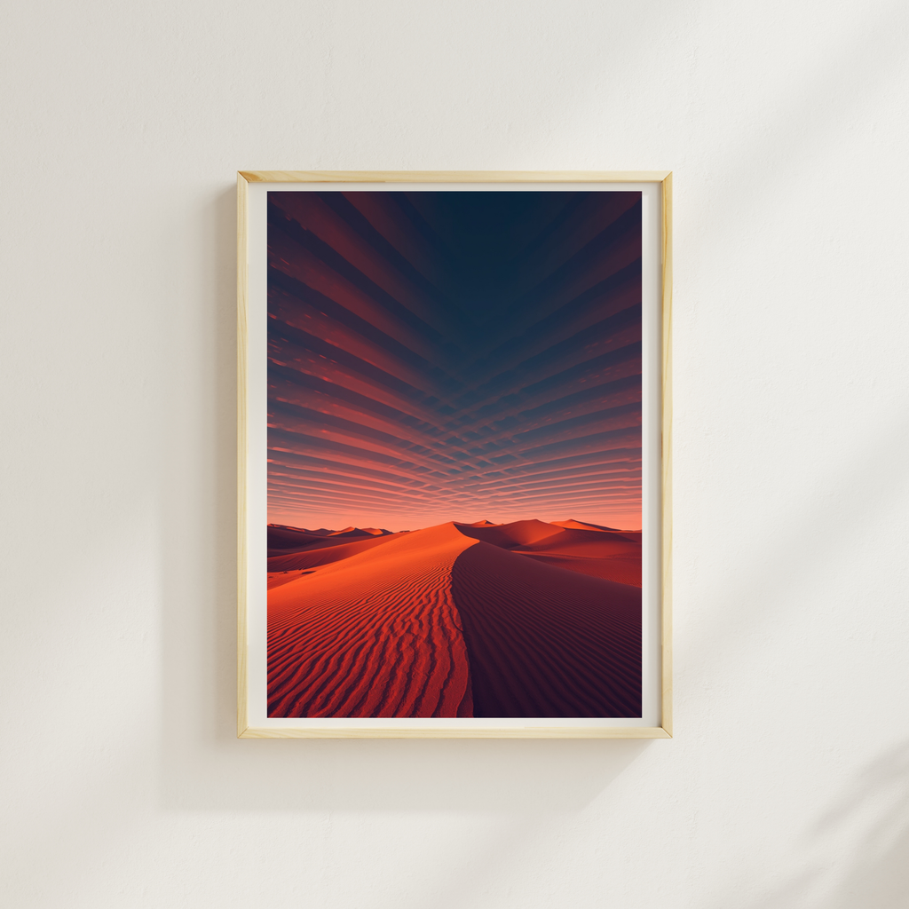 “Crimson Horizon” – Desert Sunset Fine Art Print