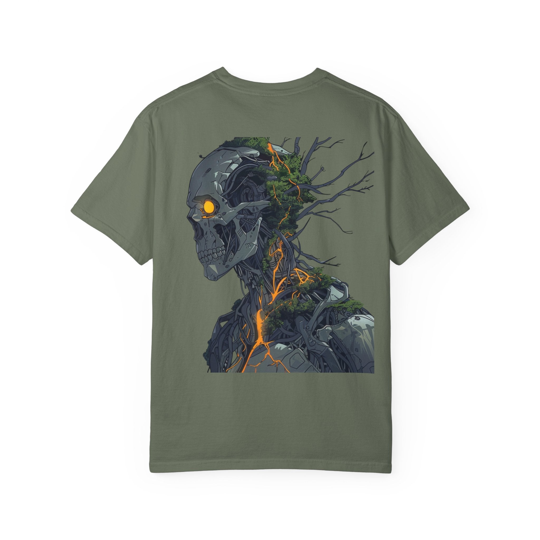 Cybernetic Nature Unisex T-Shirt - Unique Garment-Dyed Graphic Tee