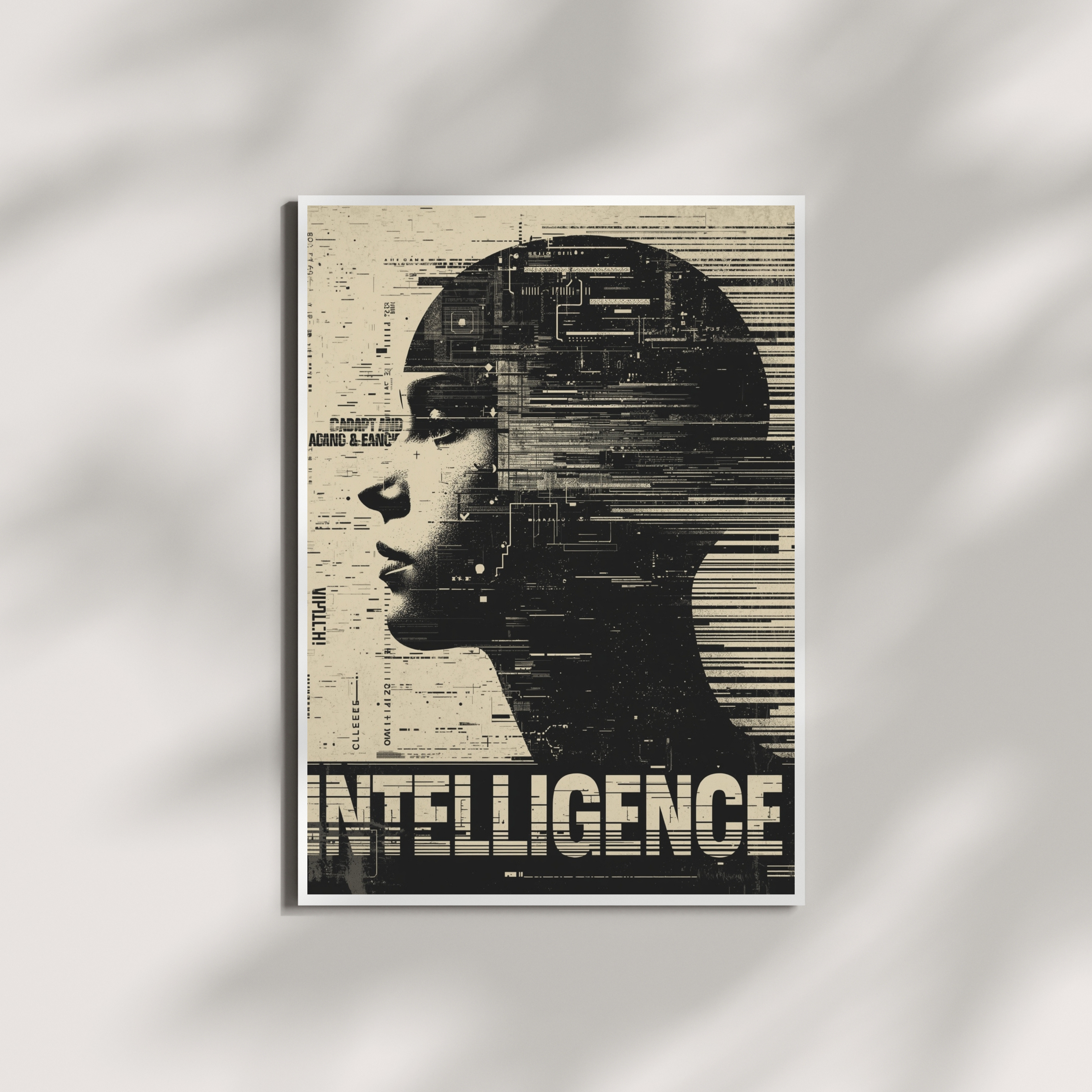 “INTELLIGENCE” – Futuristic Abstract Art Print